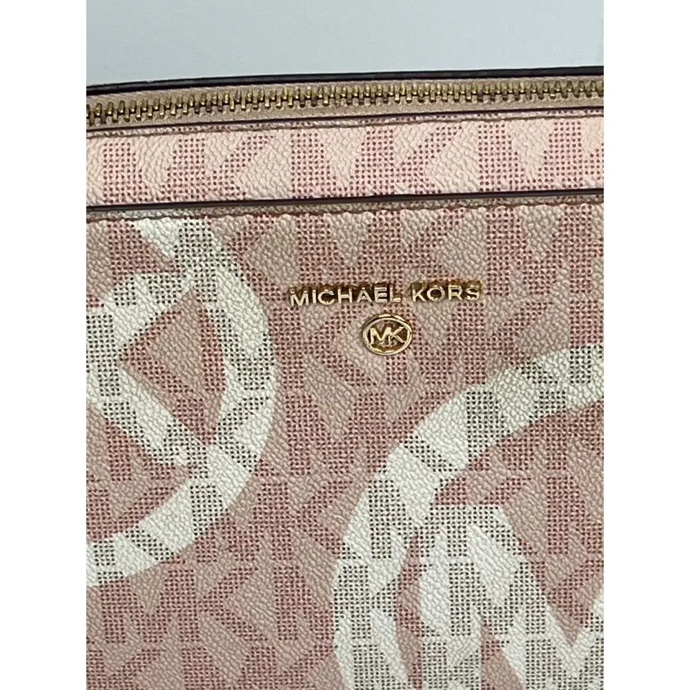 Sale !! Michael Kors Pink and Cream Crossbody Bag